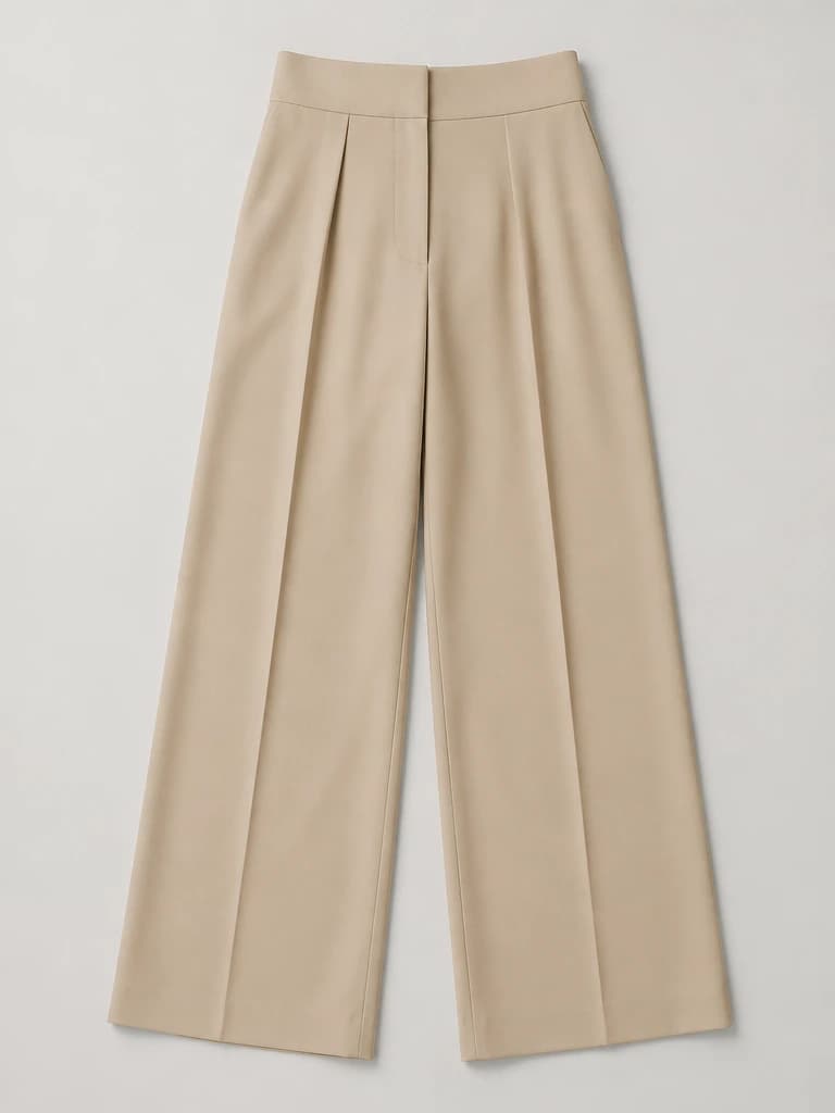 Tailored wide-leg trousers flat lay