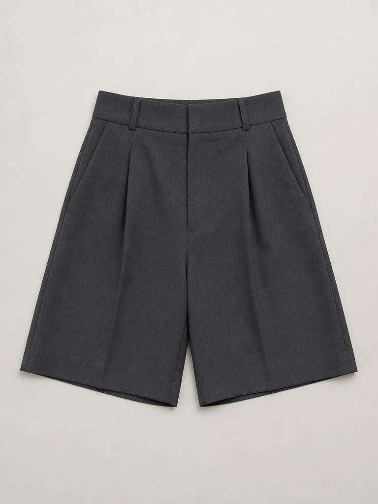 Tailored bermuda shorts flat lay