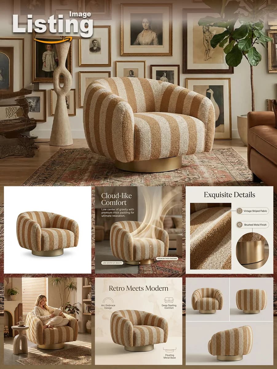 Striped lounge chair Amazon set