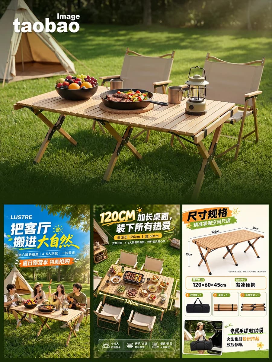 Camping table Taobao detail page