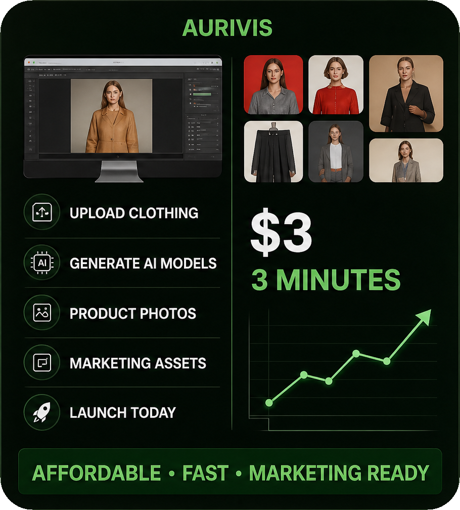 Aurivis AI workflow creates marketing-ready product photos faster